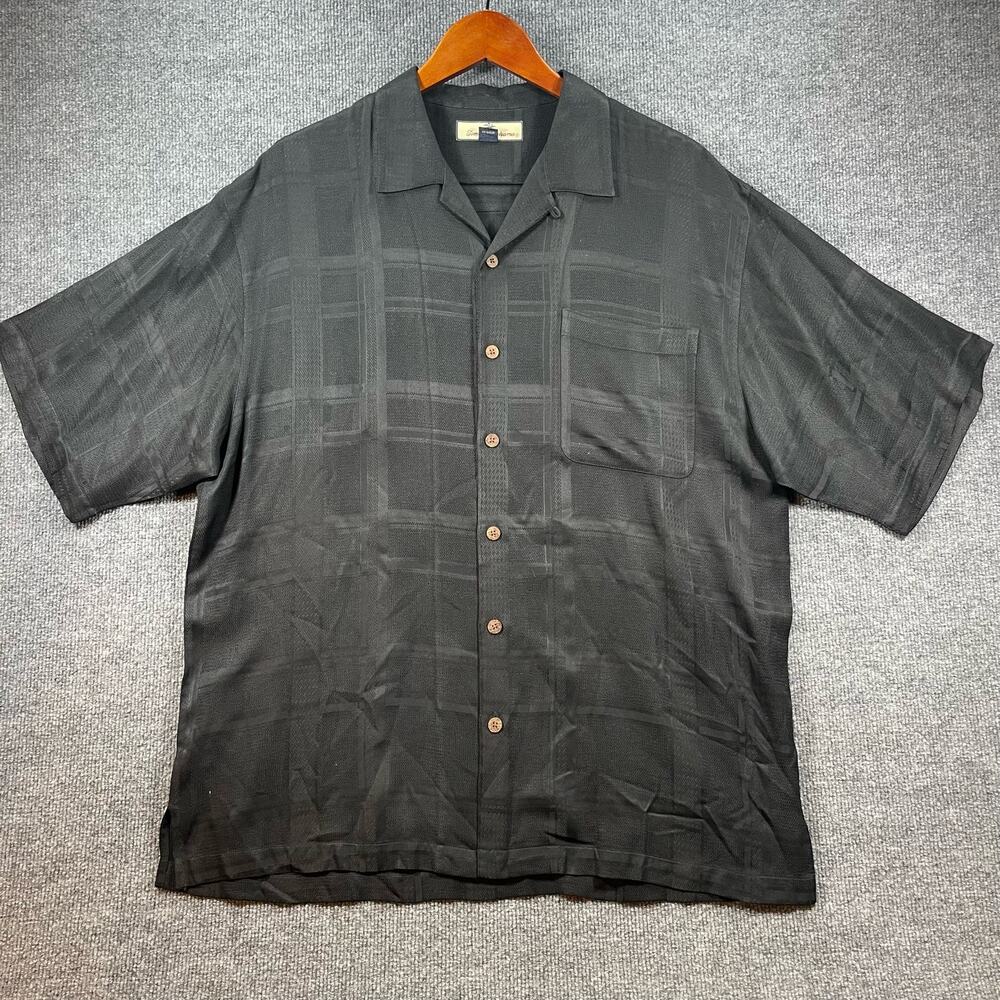 Tommy Bahama Button Up Camp Shirt Men's Large Silk Beach Outdoors Casual